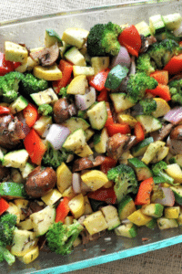 
                
            
            Baked Zucchini, Broccoli, Pepper & Mushrooms
            